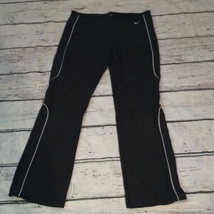 Nike Drifit Women's Black Midrise Y2k Mesh Accent Bootcut Pants M